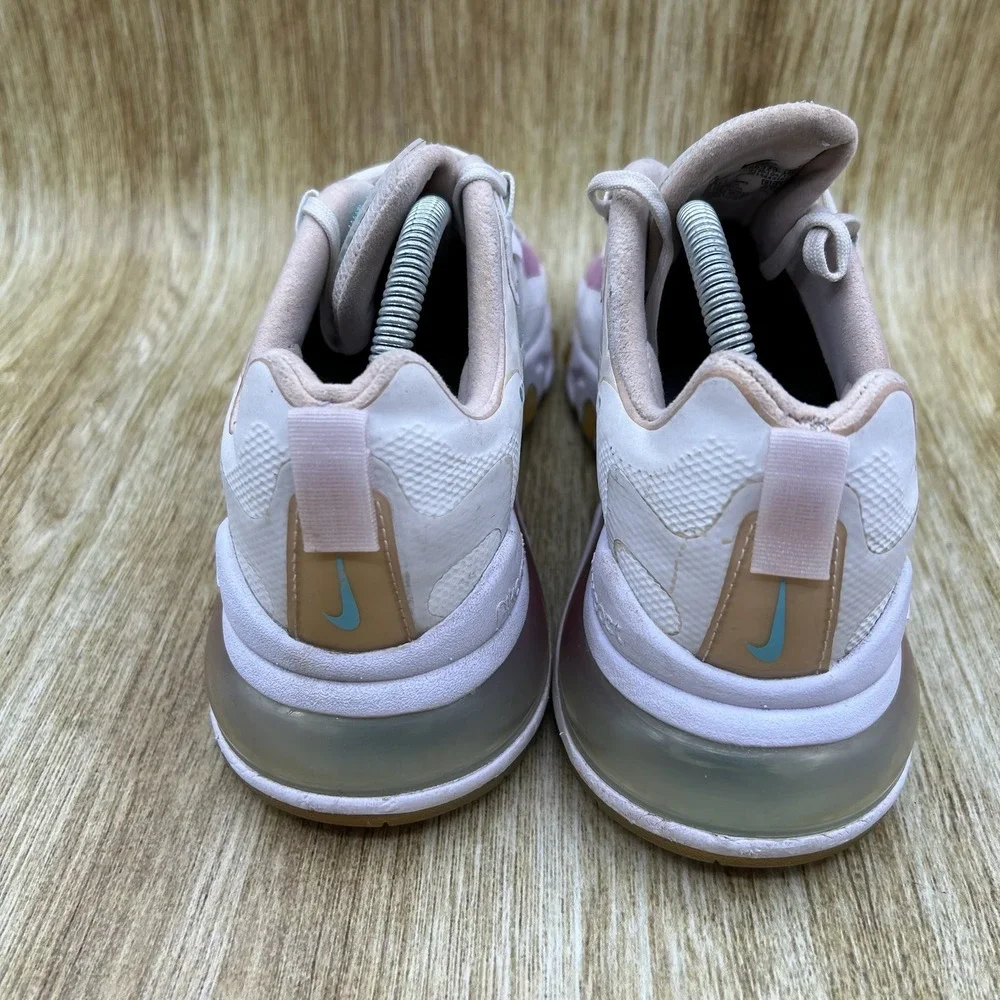 Nike Air Max 270 React SE Womens 6.5 White Light Gradient Sneakers CK6929-100